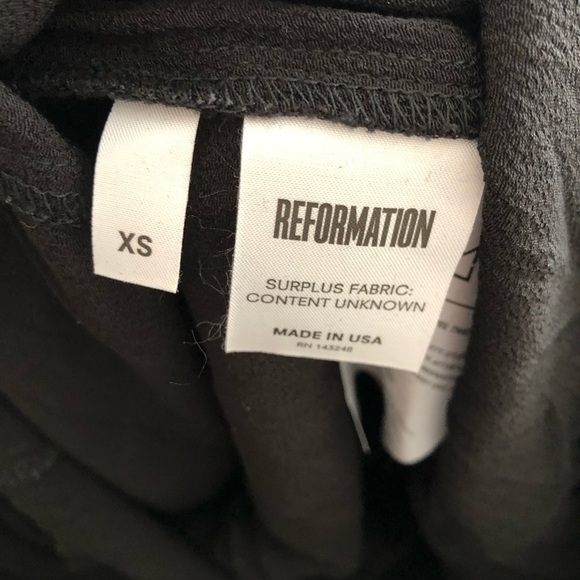 Reformation Black Long Sleeve Slit V Maxi Dress XS - Picture 9 of 10